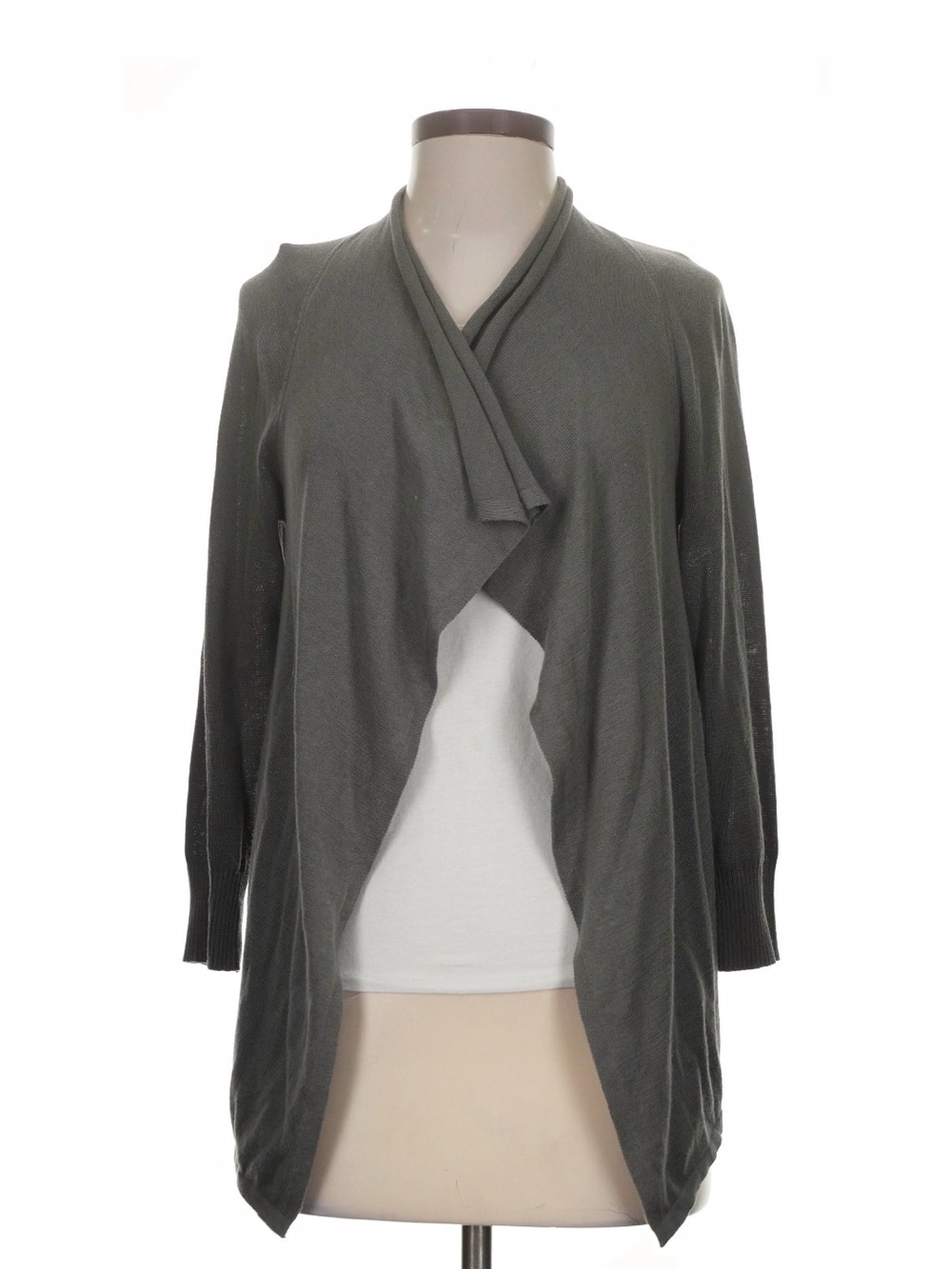 Tommy Bahama Olive Green Open-Front Lightweight Cardigan
